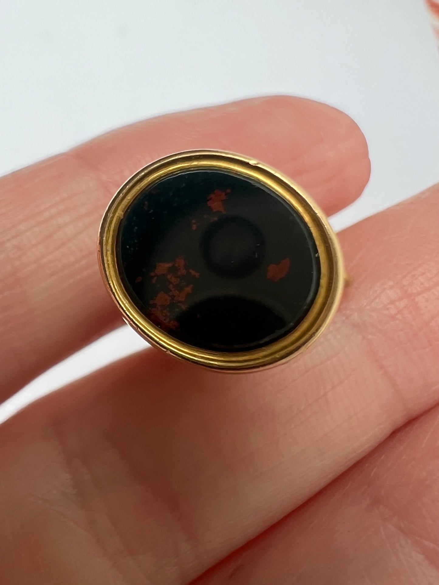 15ct Gold Victorian Bloodstone Watch Key Fob Seal Pendant