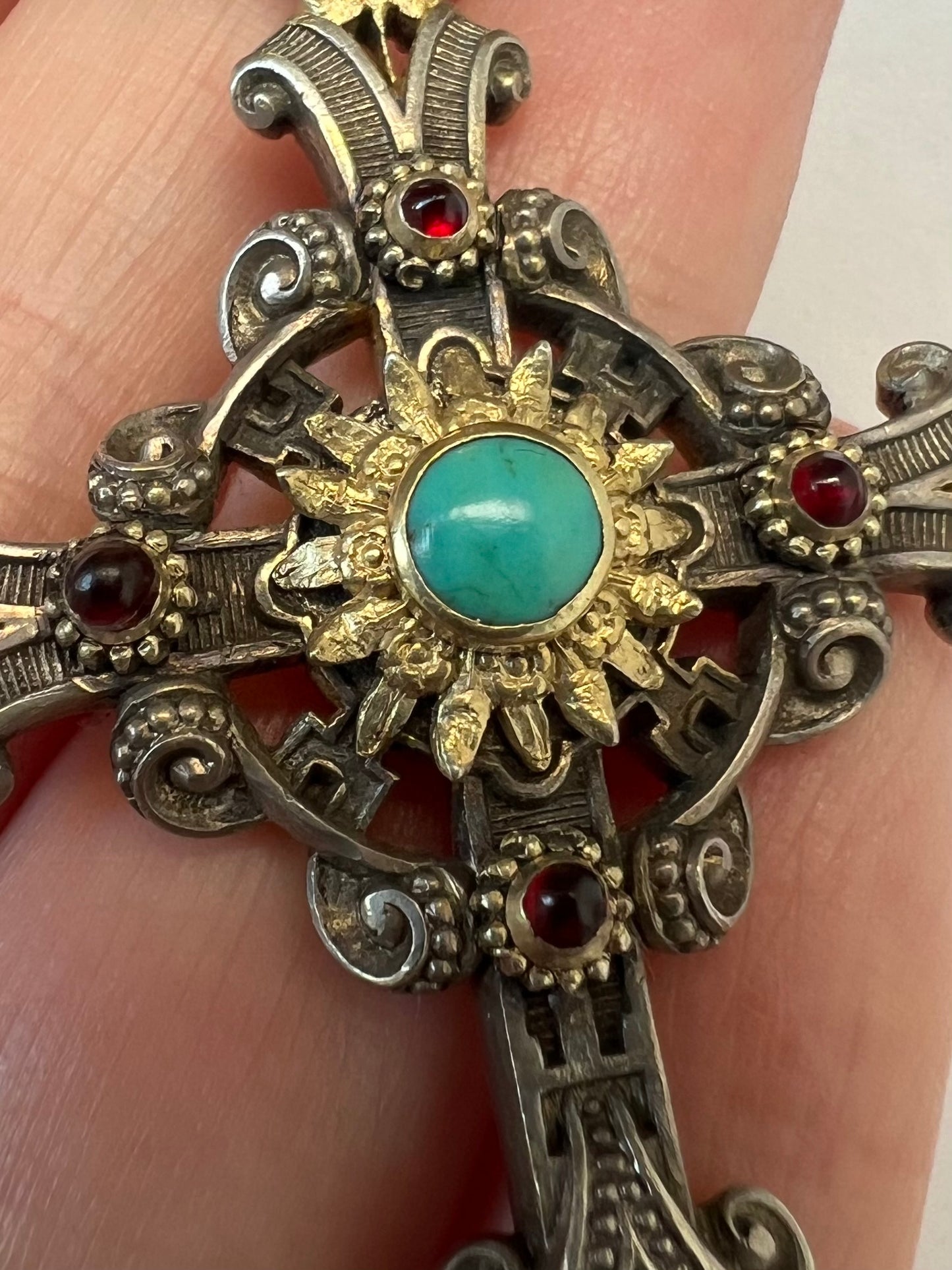 Fabulous Ecclesiastical Antique Crucifix Pendant