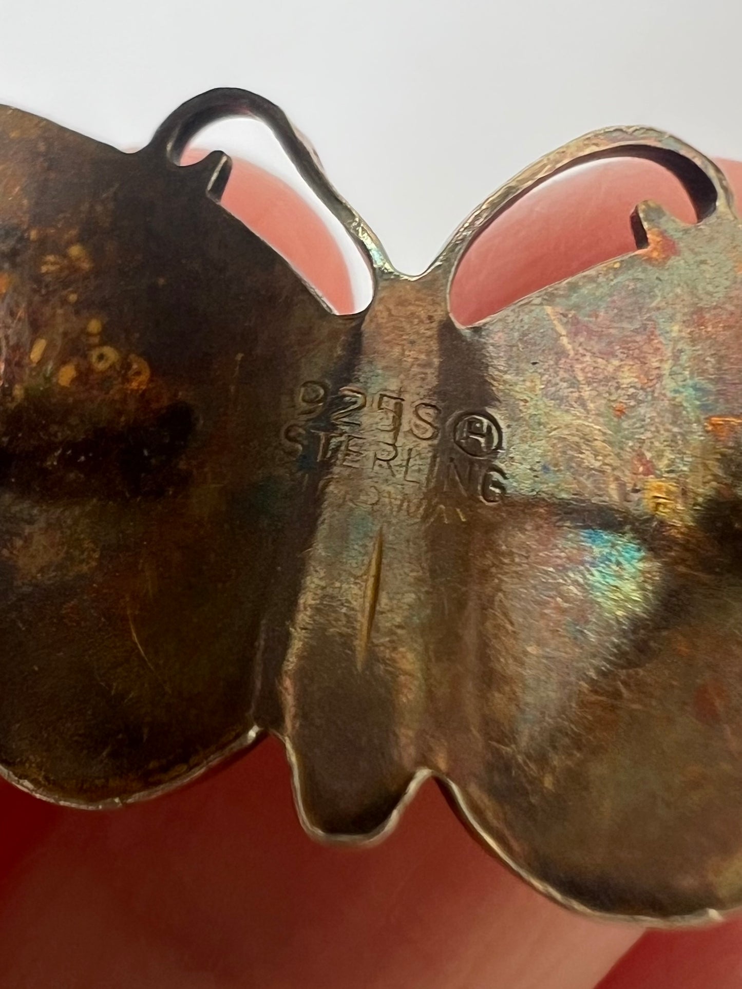Three Norwegian Silver Enamel Butterfly Brooch Pins