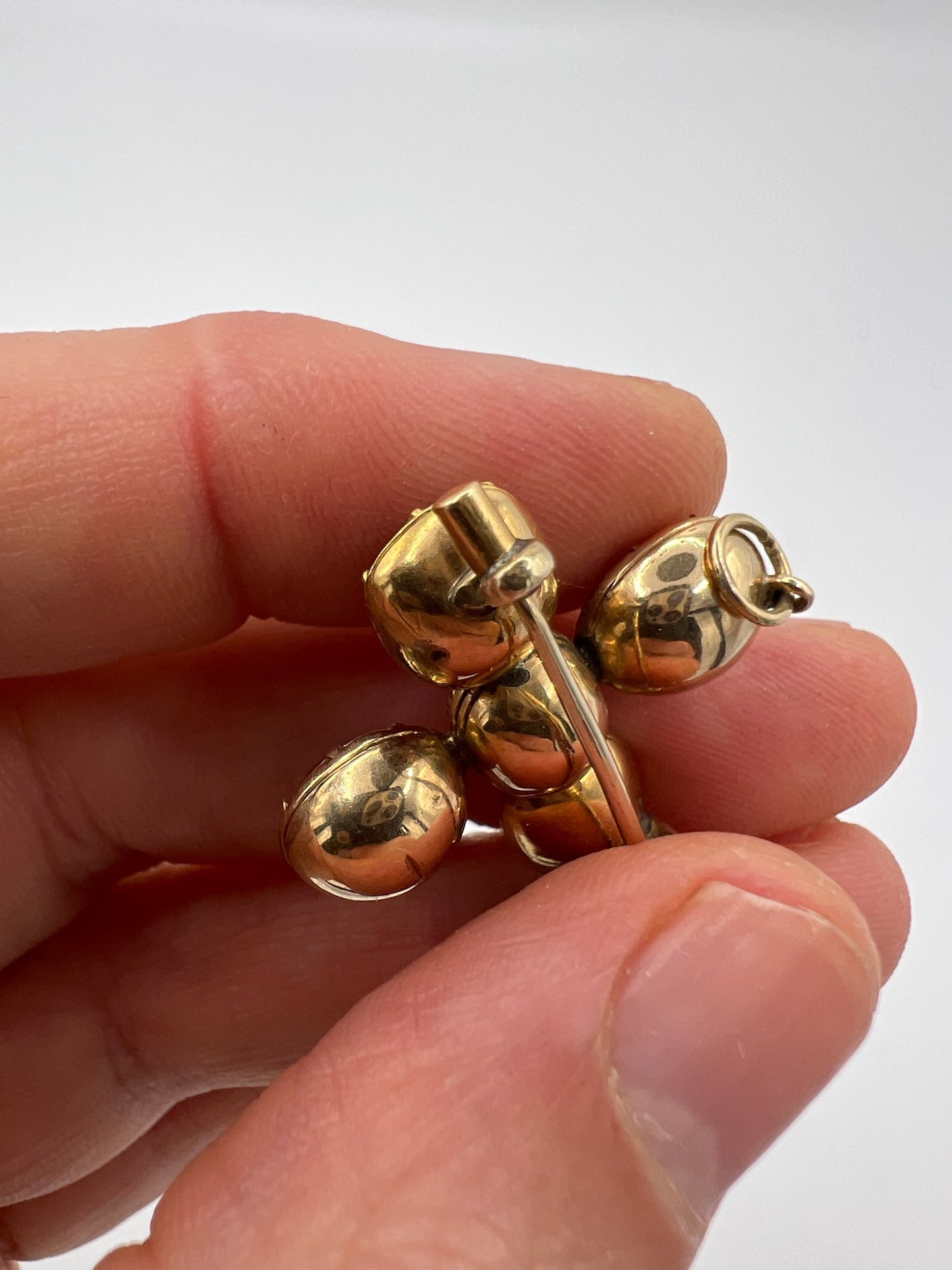 *Reserved* Super Cute Georgian Cruciform Topaz Amethyst Gold Brooch Pendant