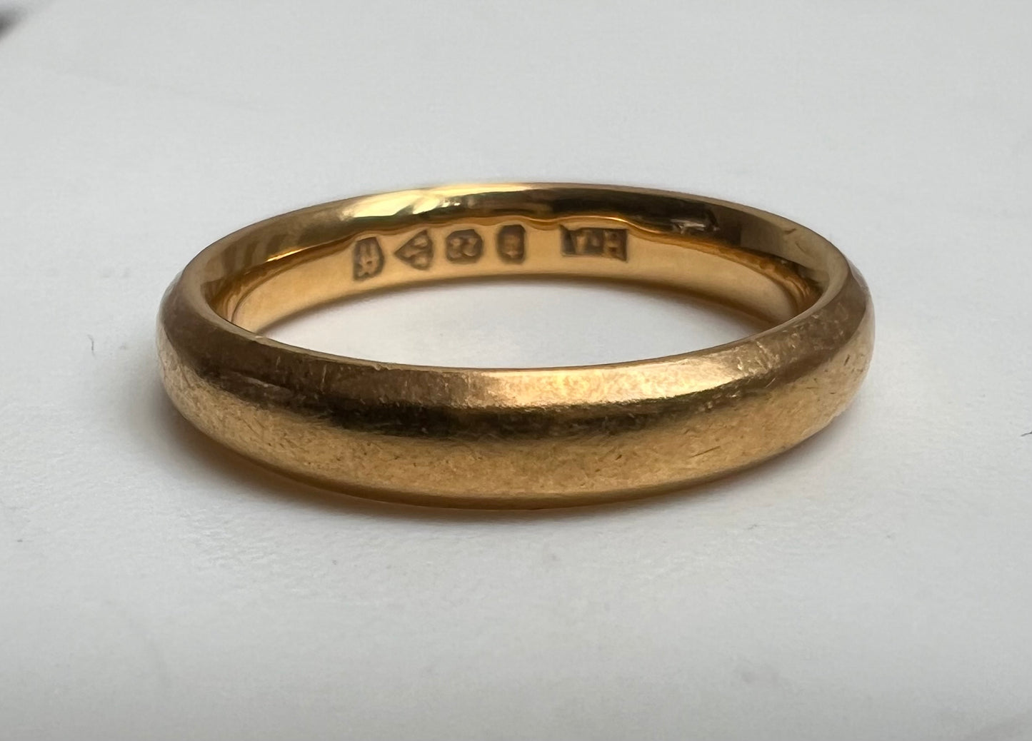 *Reserved Minh* 22ct Gold Donut Ring Wedding Band Size H.5 4