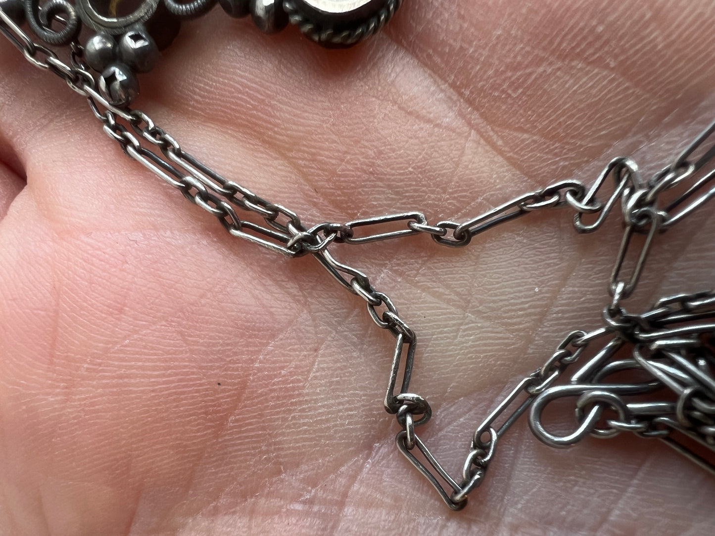 *Reserved* Artificers Guild Arts & Crafts Silver Tourmaline Moonstone Pendant