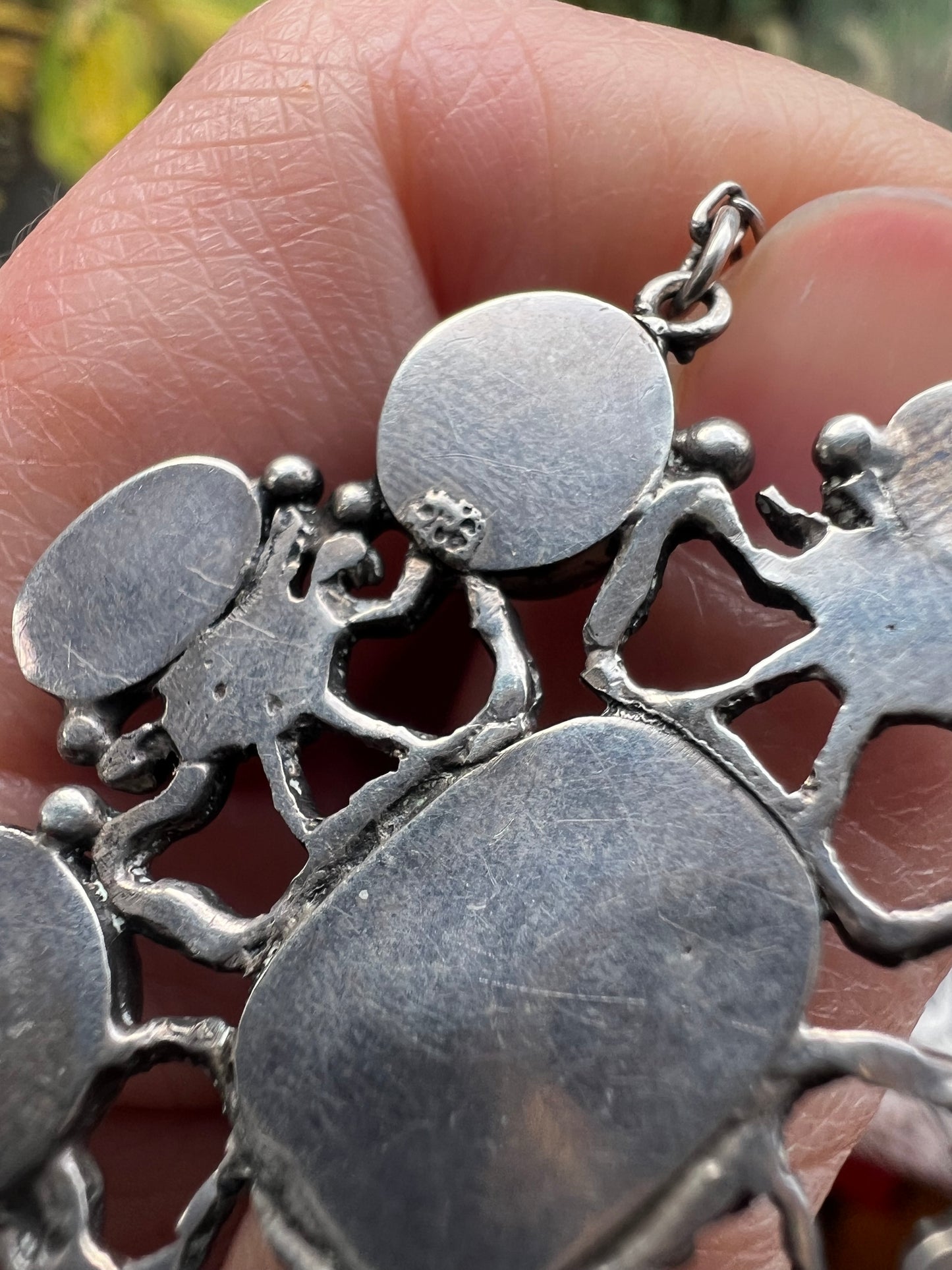 Arts And Crafts Silver Moonstone Necklace & Chain Attr Sybil Dunlop