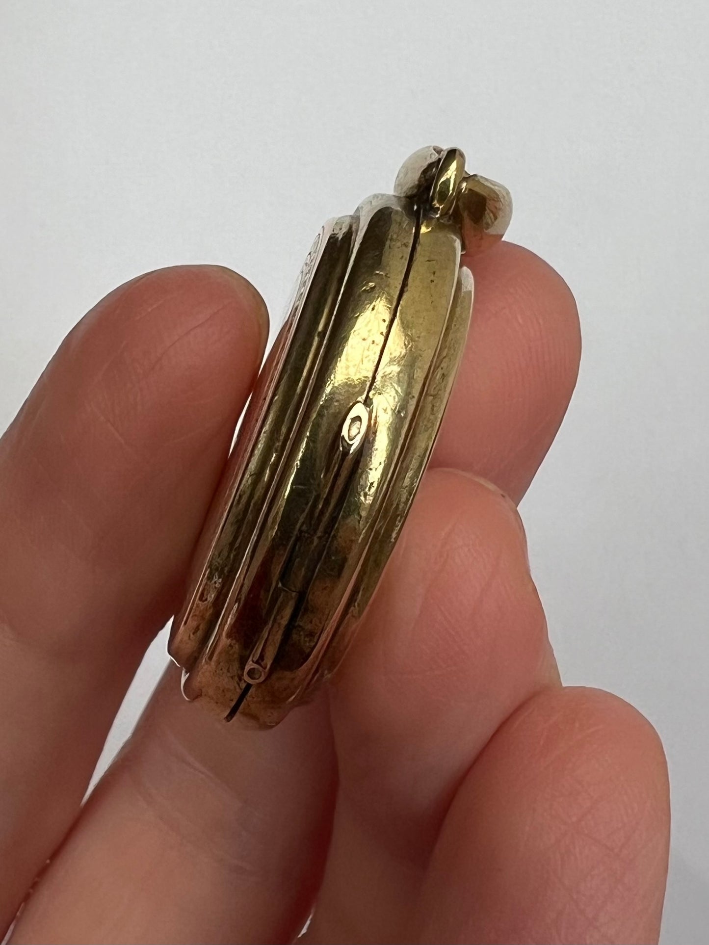 15ct Gold Heart-breaking Memorial Locket Remembering 2 Children