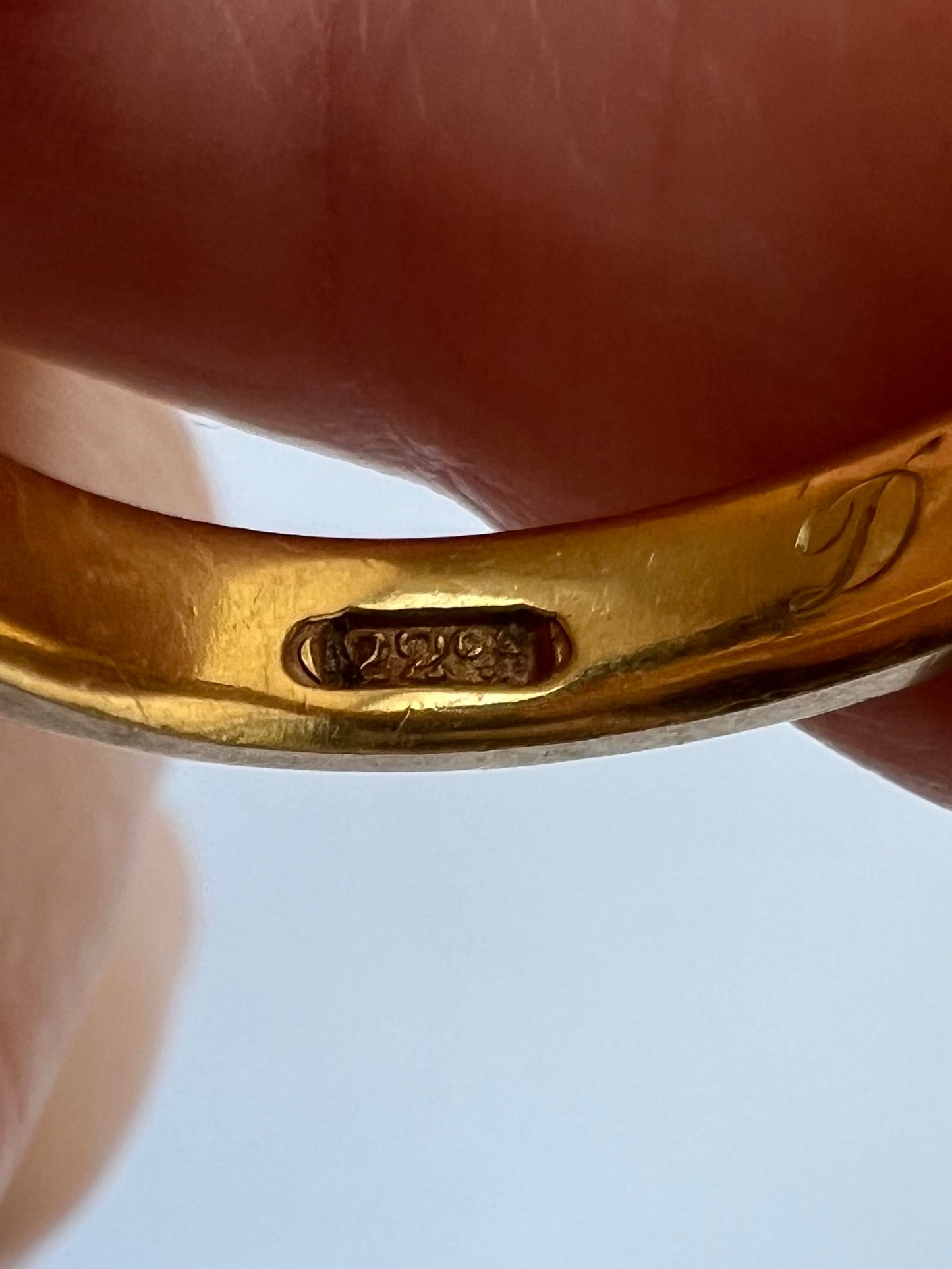 22ct Gold Art Deco Era Gold Donut Wedding Band or Stacker Ring