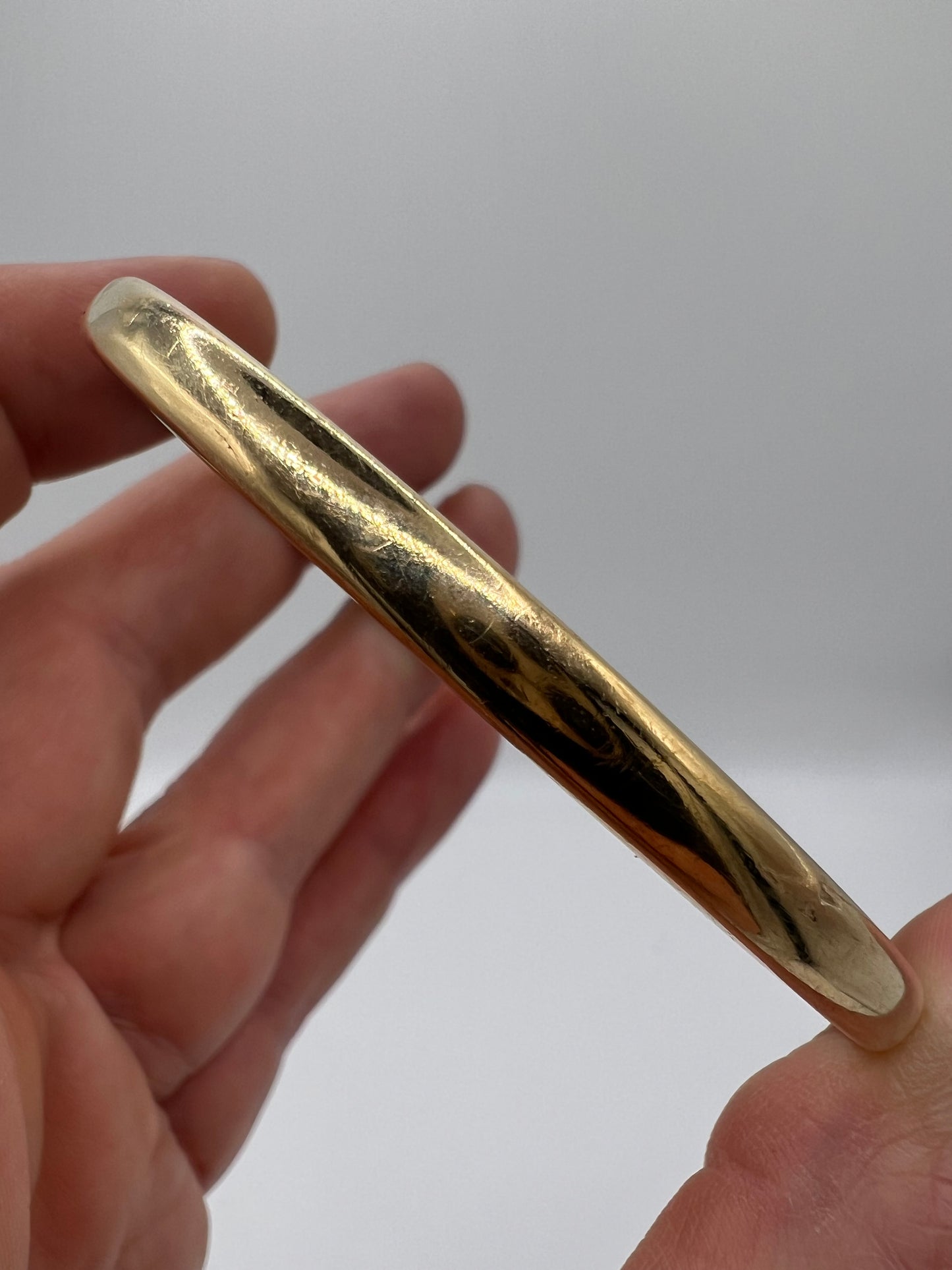 Heavy Plain Solid Gold (Not Hollow) Antique Bangle