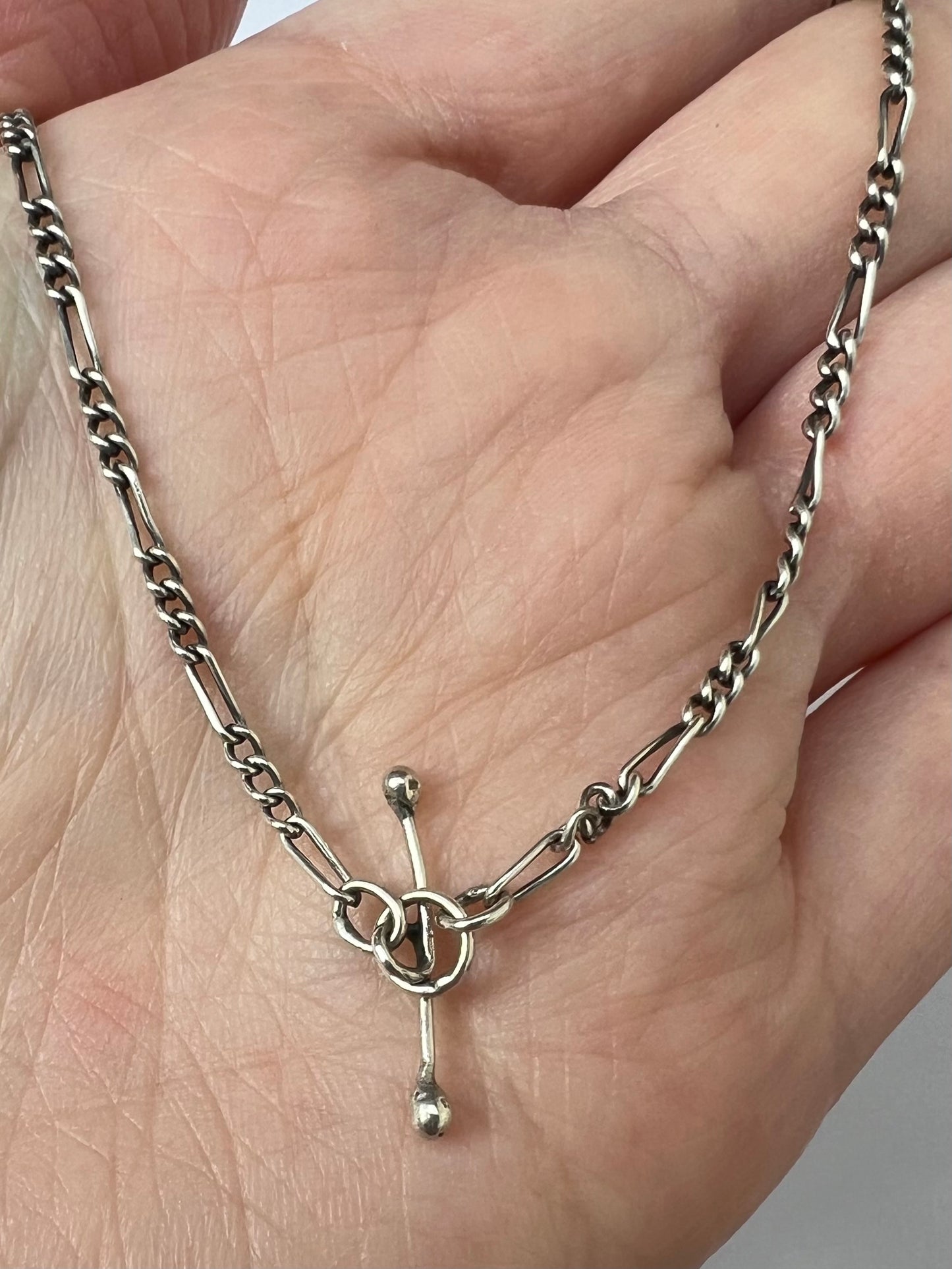 Arts & Crafts Banded Agate Silver Pendant Necklace