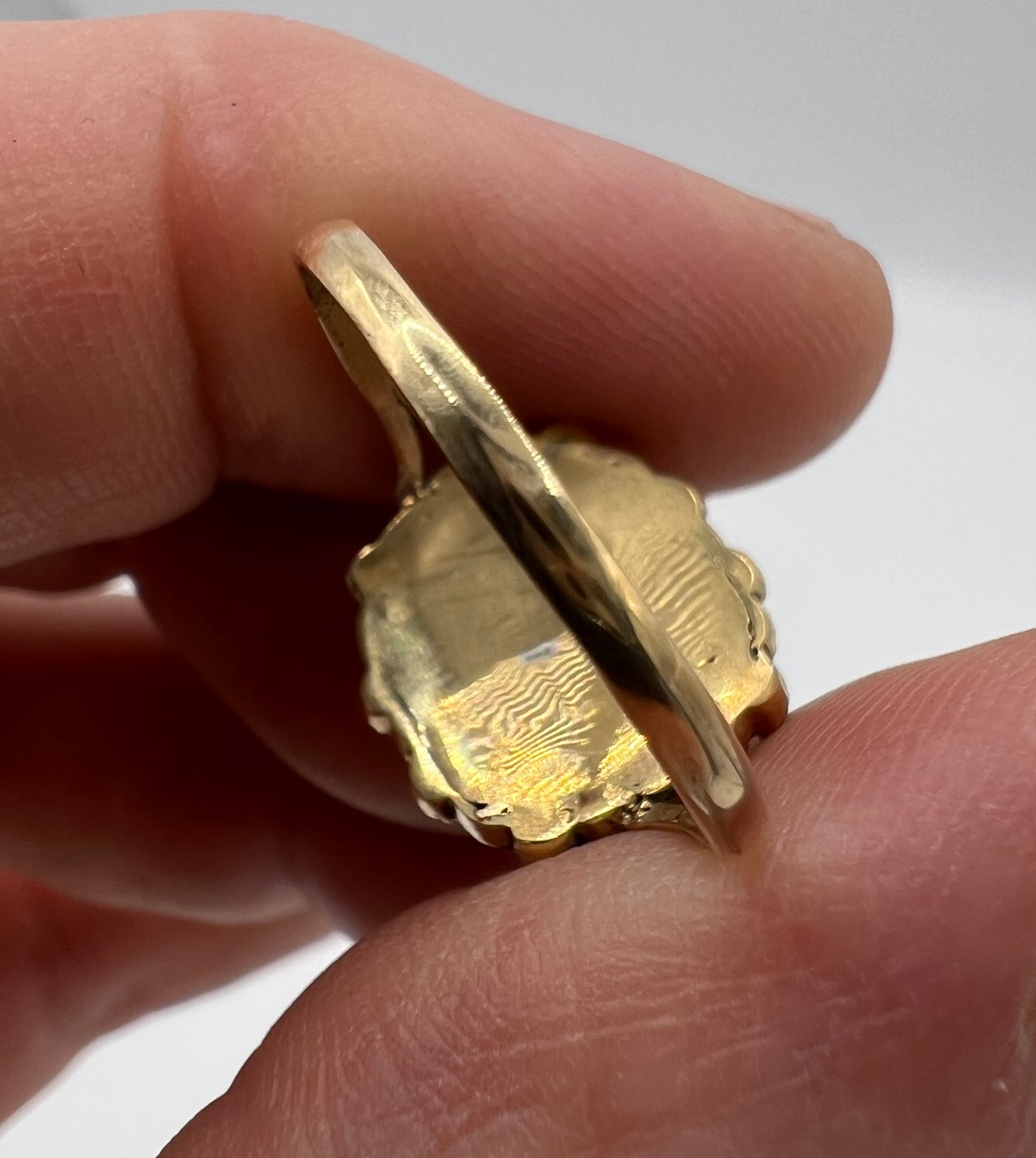Georgian Pearl Sapphire Gold Ring