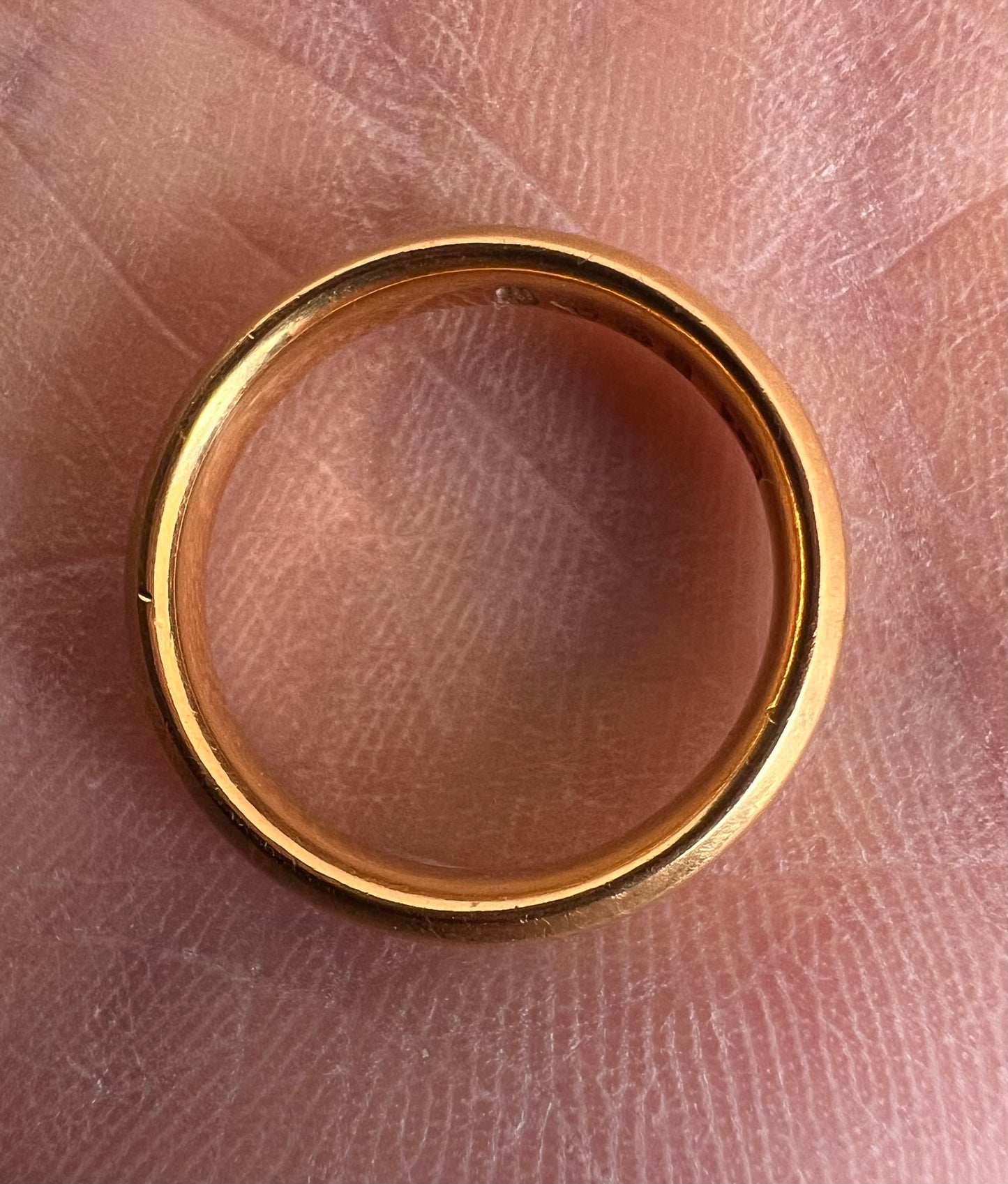 *Reserved Minh* 22ct Gold Donut Ring Wedding Band Size H.5 4