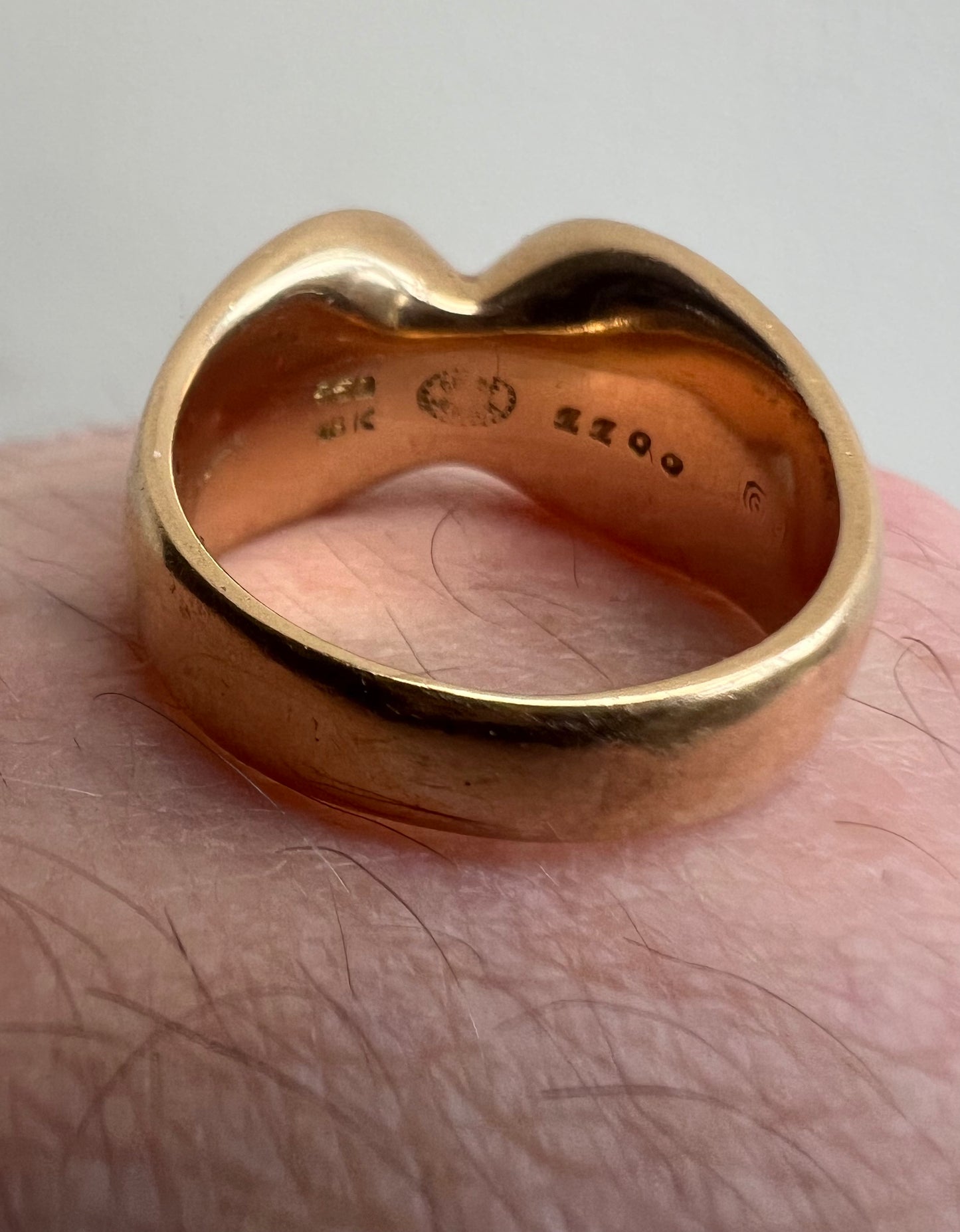 Boxed Nanna Ditzel for Georg Jensen 18ct Gold Ring No 100