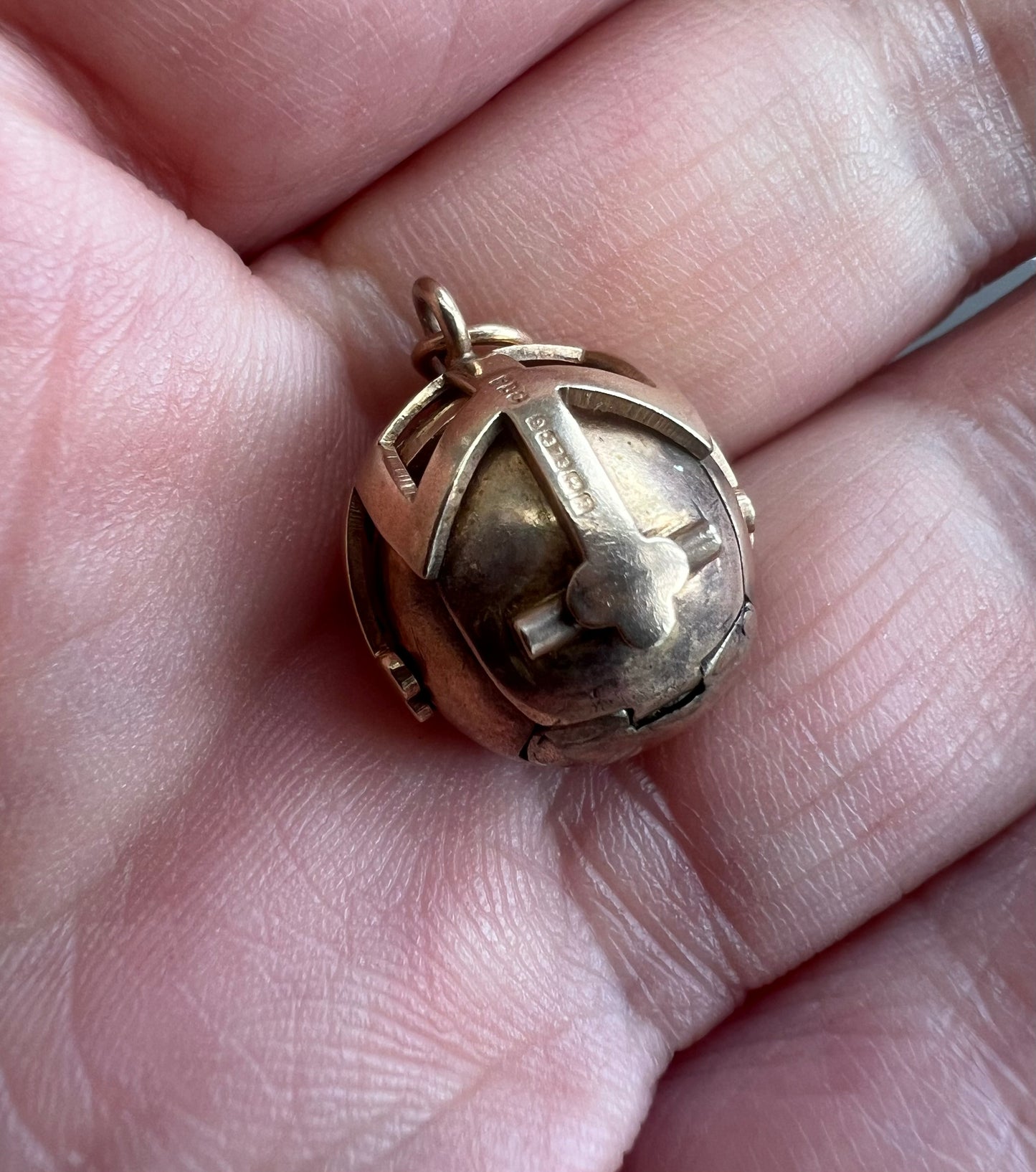 Antique Victorian Solid Gold Masonic Cross Orb Charm