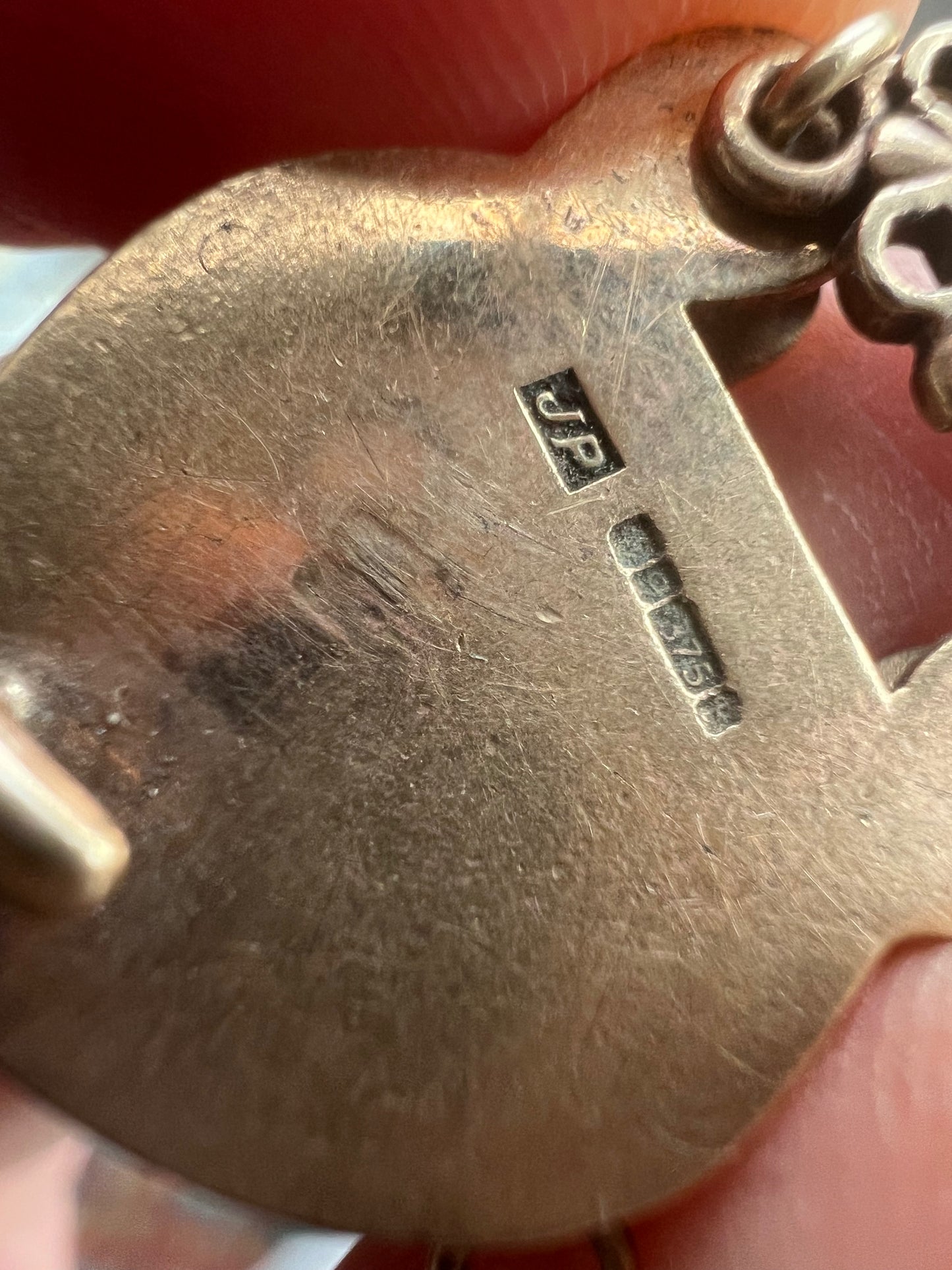 Antique Gold Working Lock and Key Loveheart Bracelet Clasp Padlock