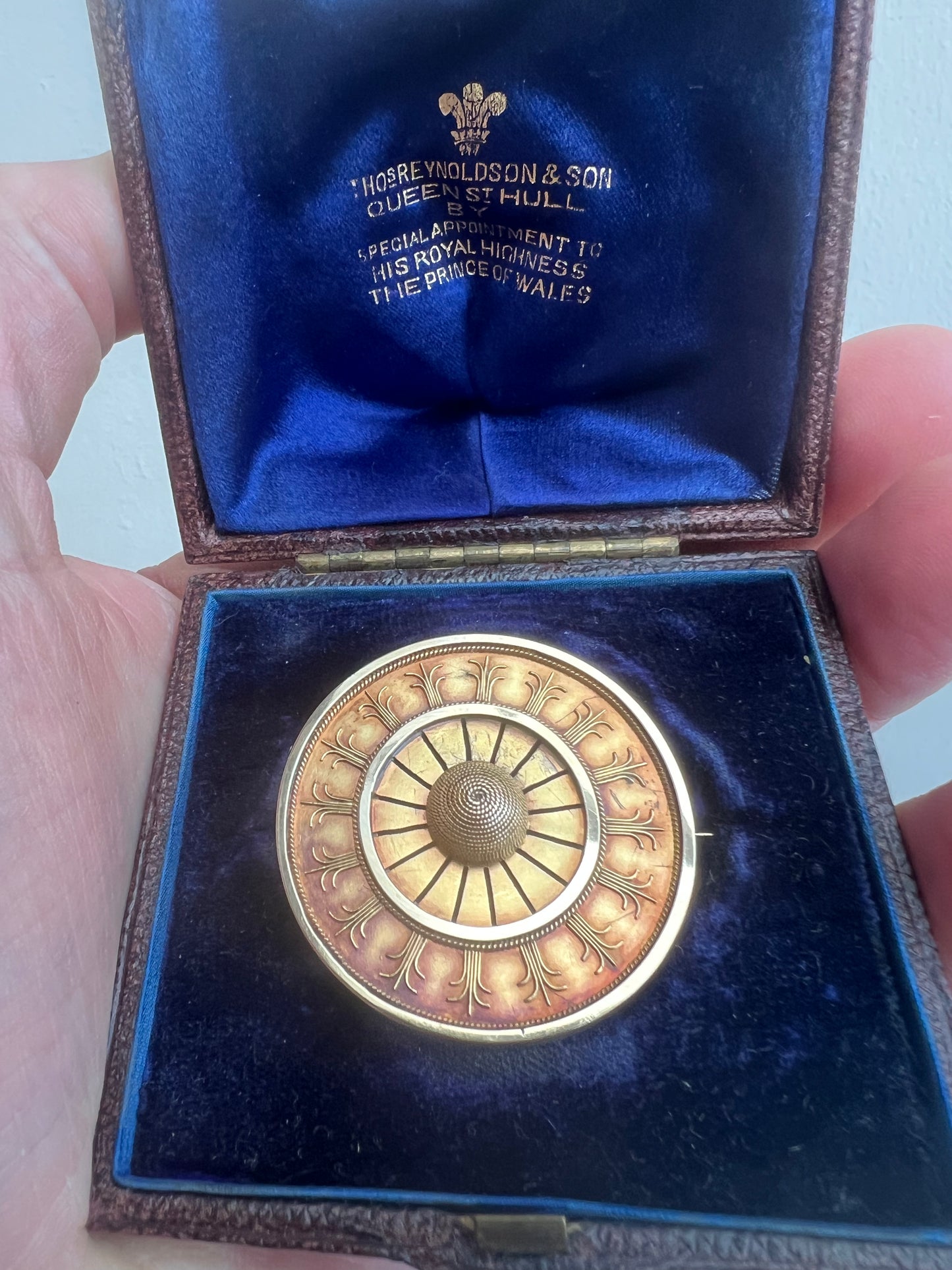 Archeological Revival Etruscan Gold Brooch by Royal Appointment