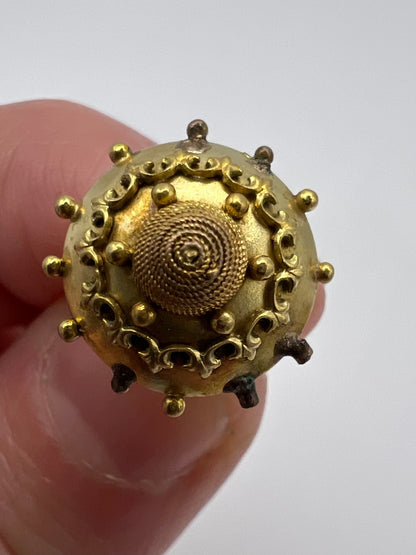 Etruscan Revival Gold Victorian Stud Earrings