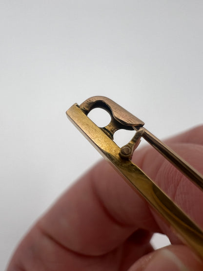 RESERVED Please enquire - Originally Boxed 14ct Gold Easter Chick and Pearl Stick Pin