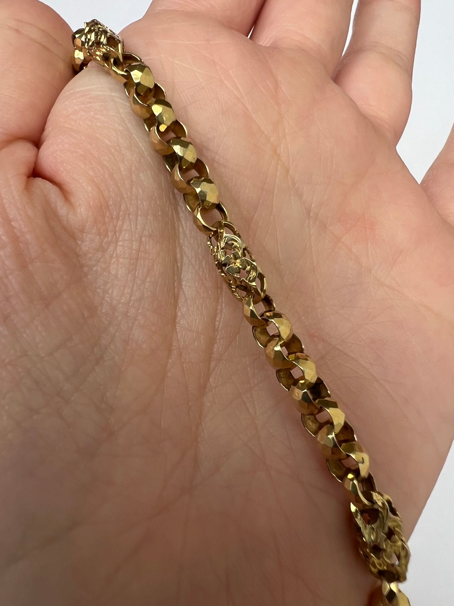 Victorian Fancy Link 9ct Gold Albert Chain Necklace. Reserved, please enquire