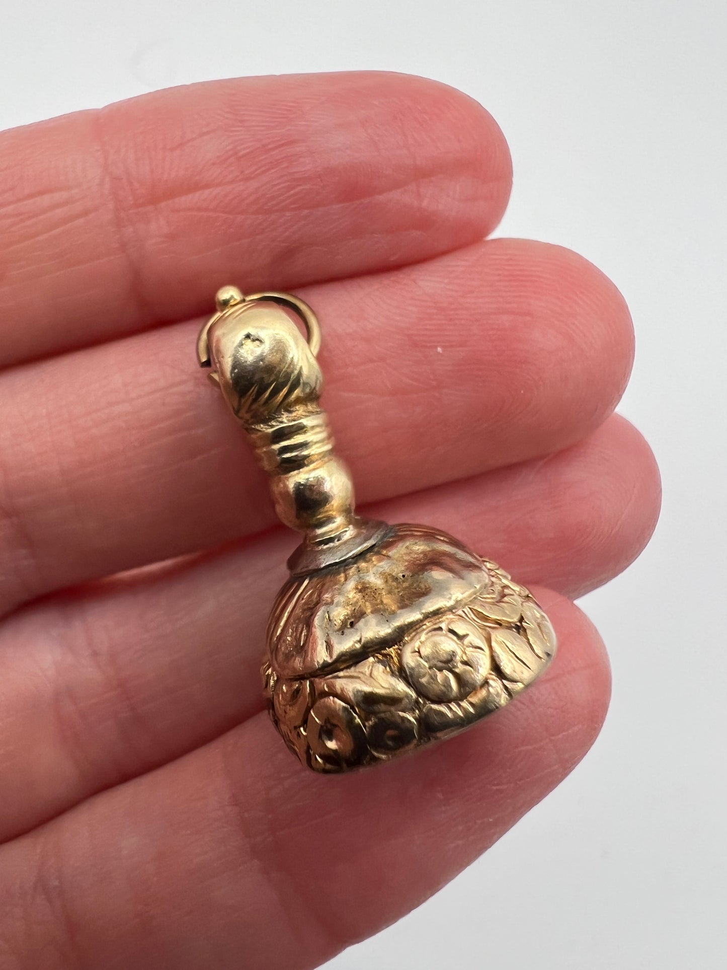 Amethyst Intaglio Victorian Gold Cased Fob Seal CI, IC, CJ, JC initials