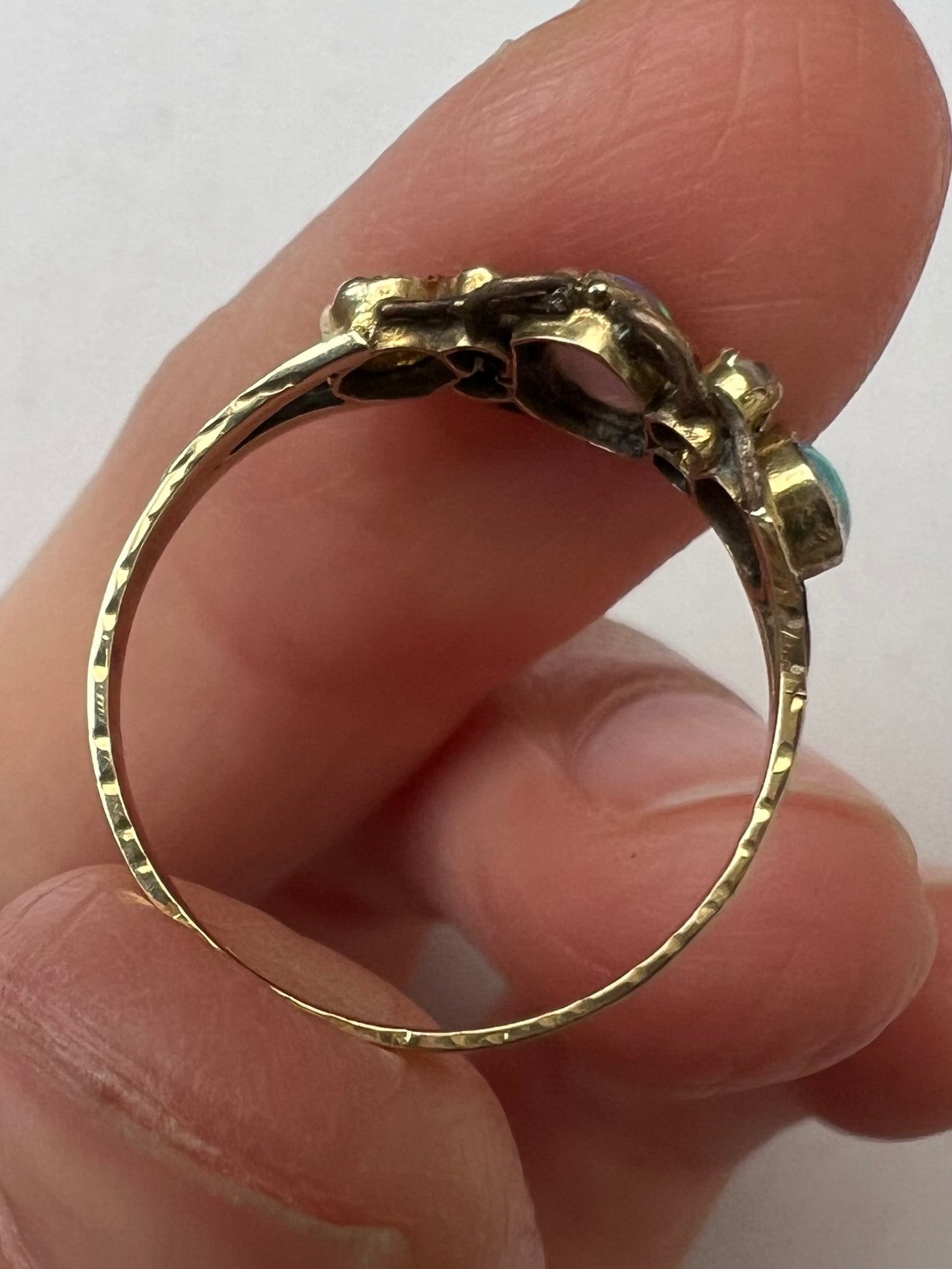 12ct Gold 1791 Opal Diamond Ring...Please read description!