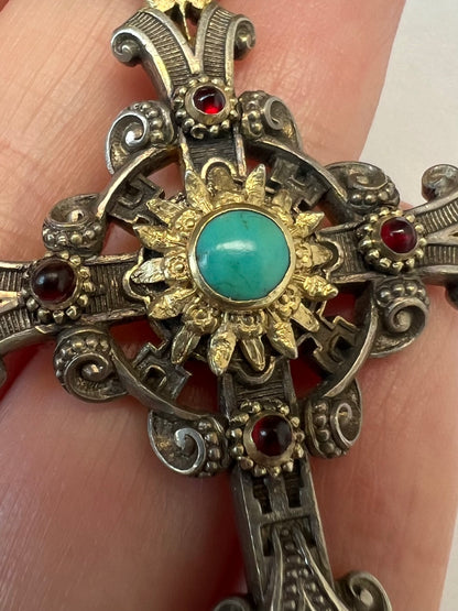 Fabulous Ecclesiastical Antique Crucifix Pendant