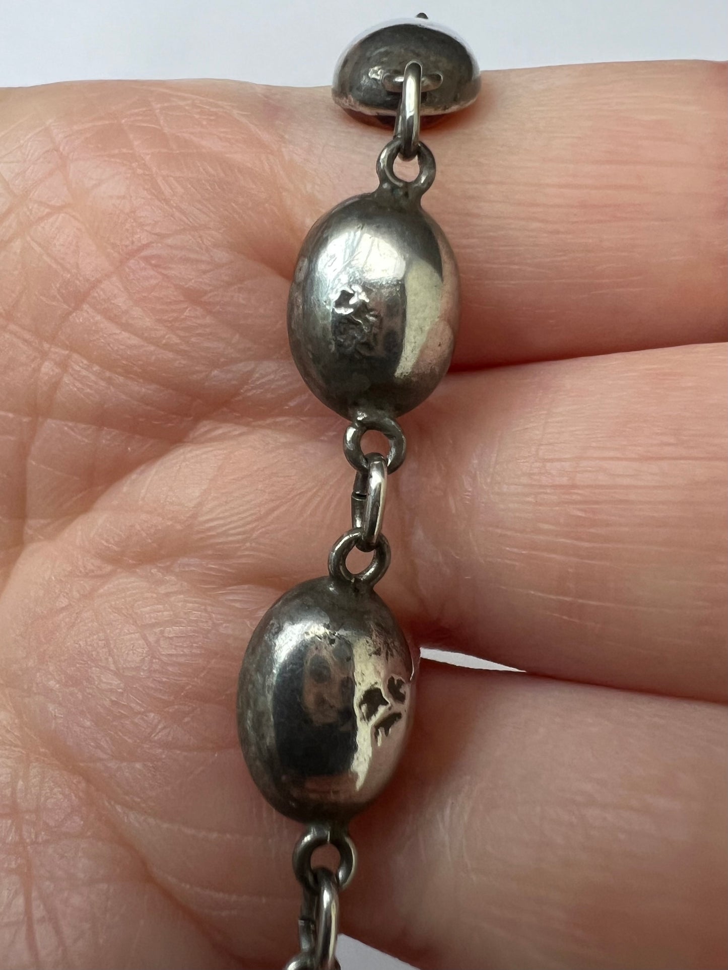 Georgian Paste Silver Pink Riviere Necklace