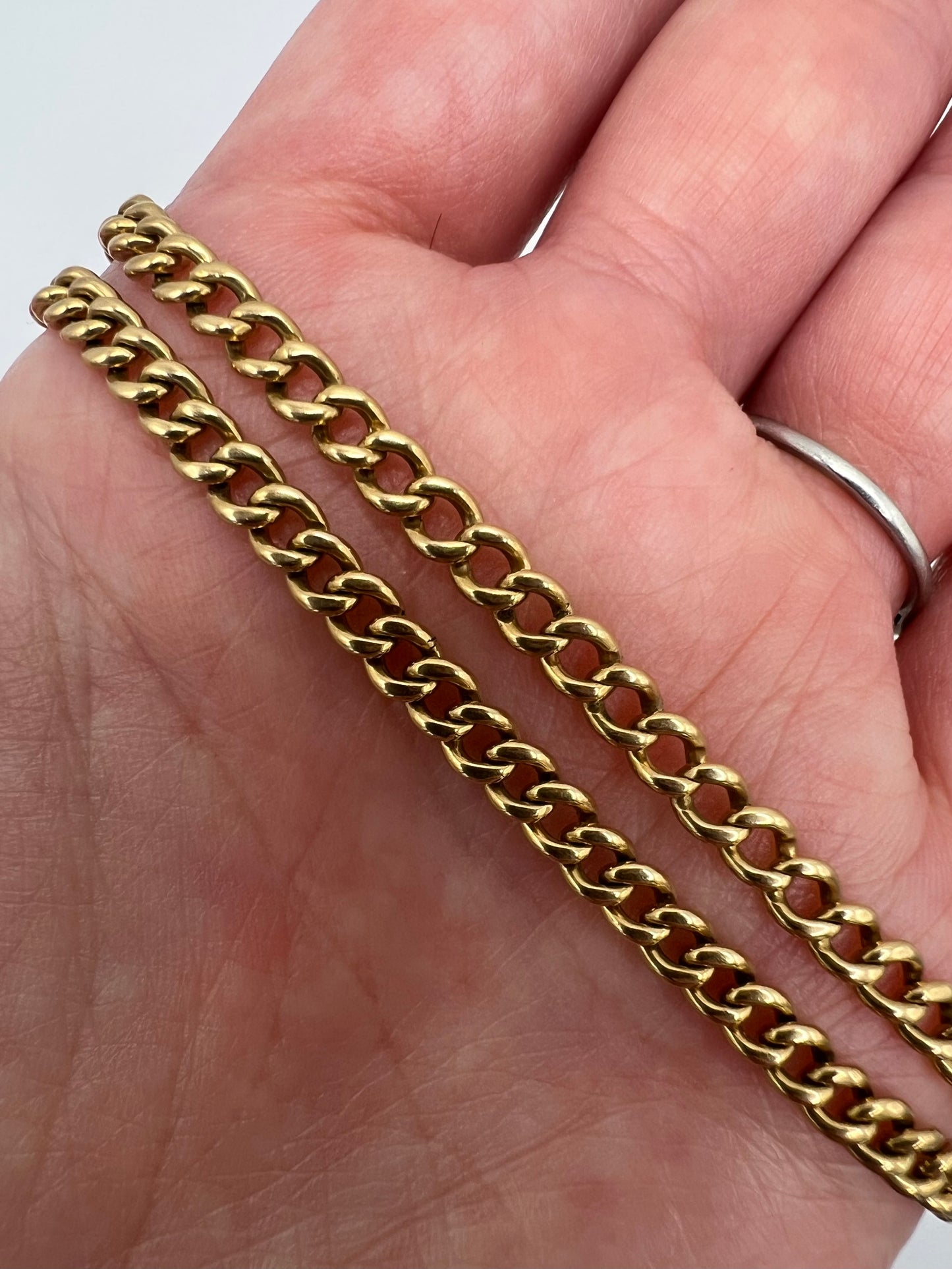 Please enquire for price - 18ct Solid Gold 49cm Albert Chain 22.67g