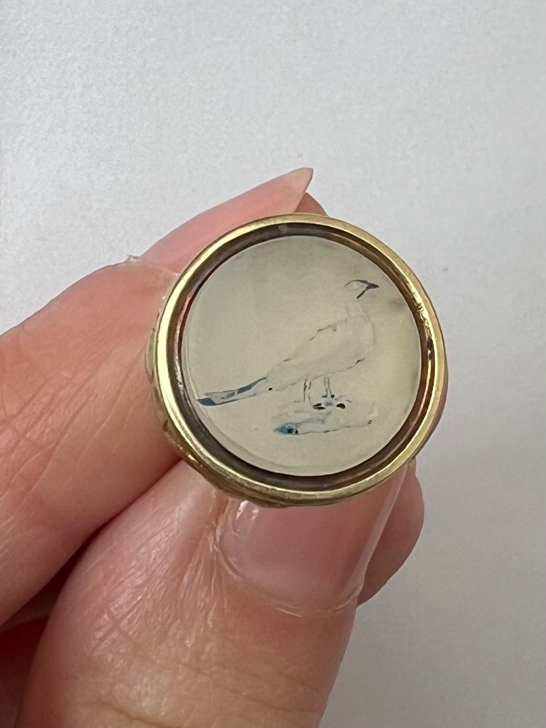 Georgian Multi Coloured Gold Bird Intaglio Fob Seal Pendant