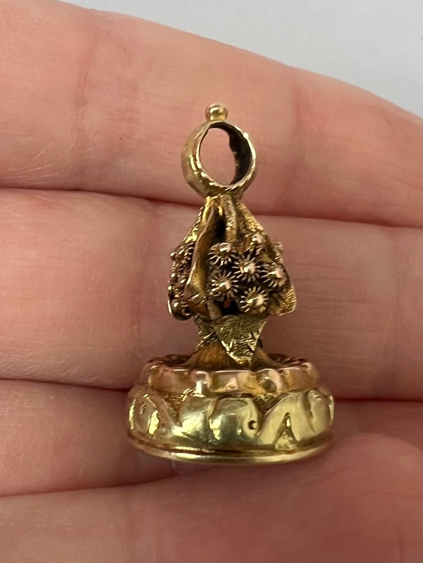 Georgian Multi Coloured Gold Bird Intaglio Fob Seal Pendant