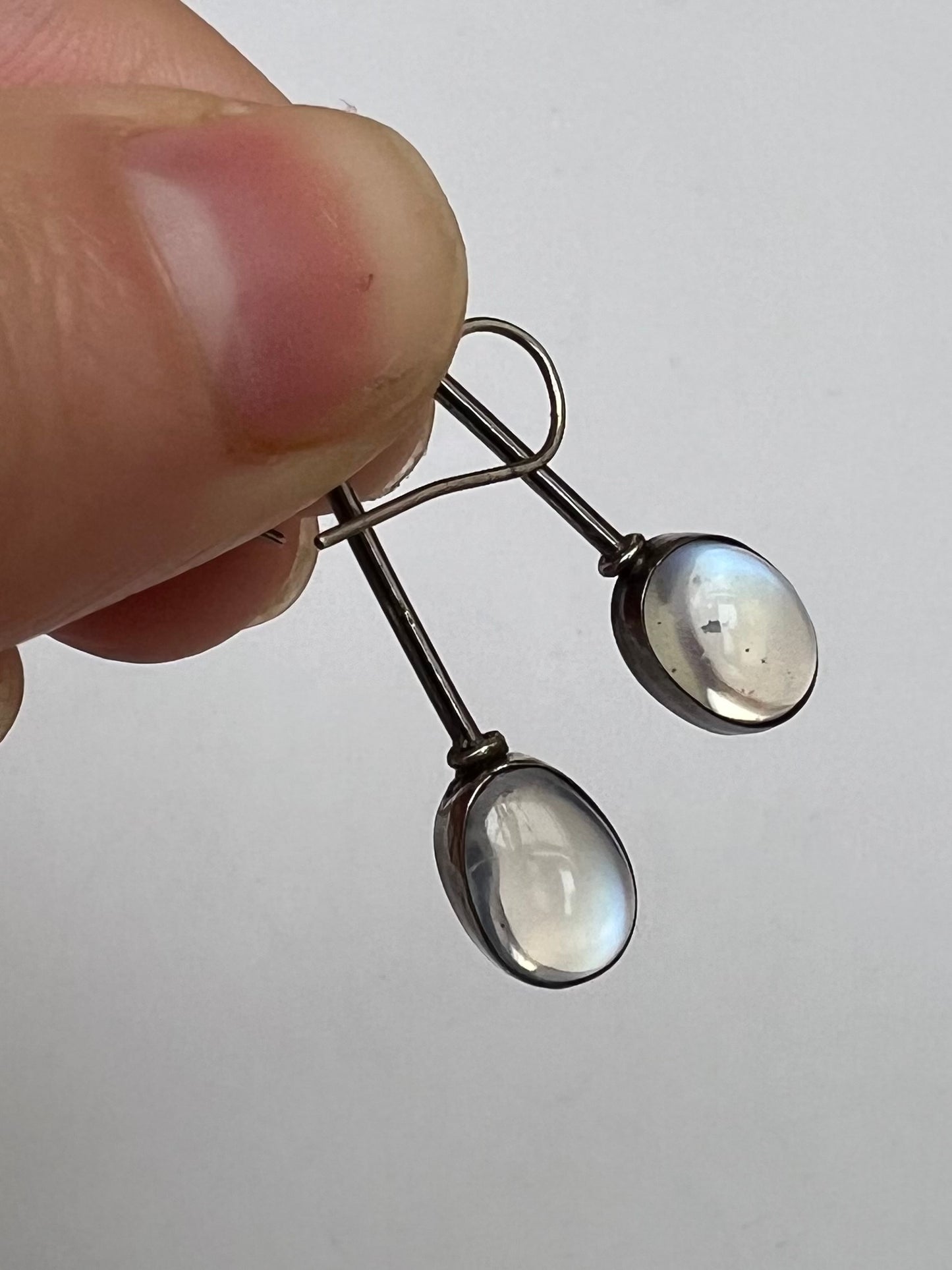 Arts & Crafts Moonstone Drop Earrings