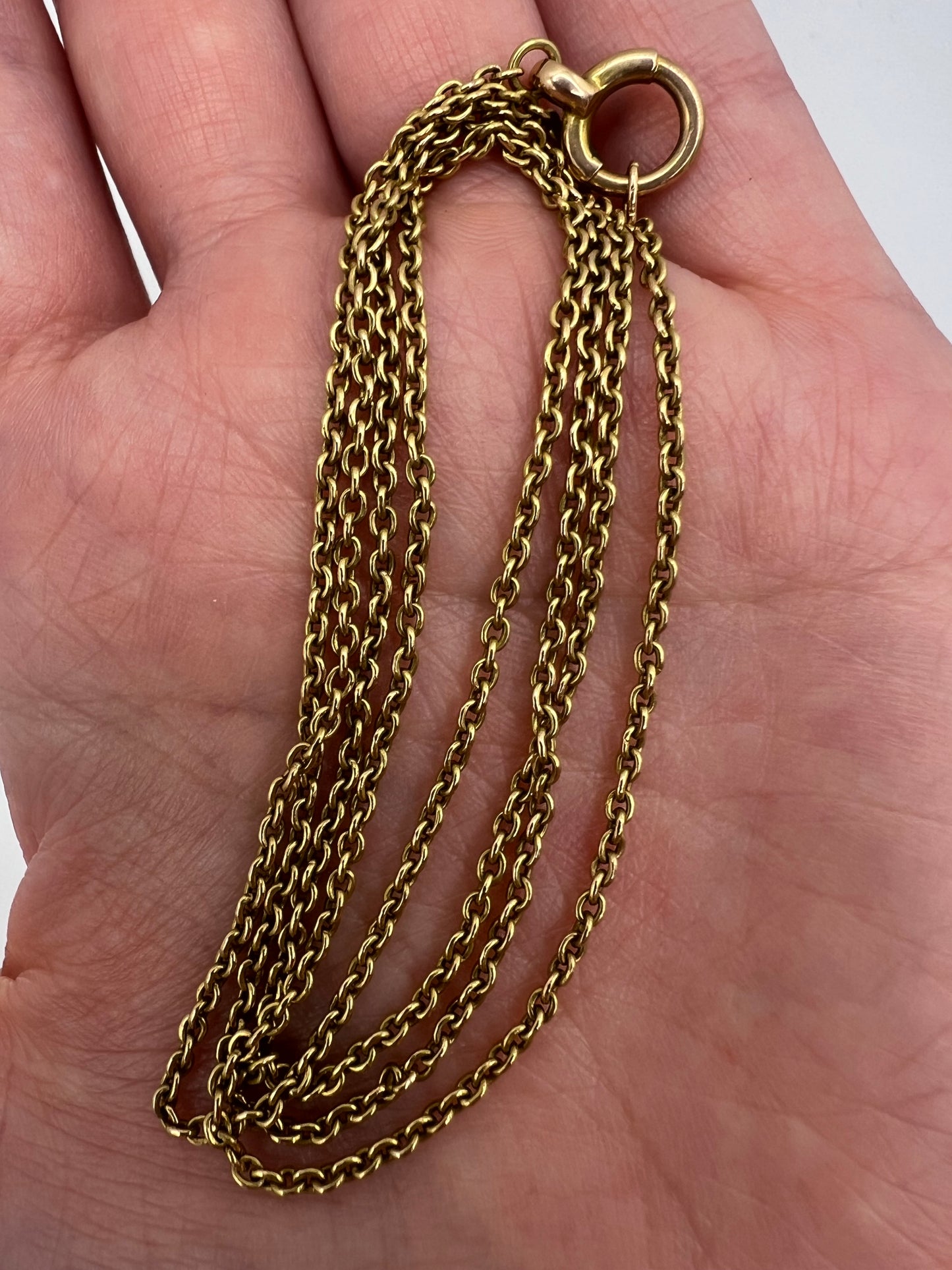 15ct Gold Long 26 Inch Antique Chain