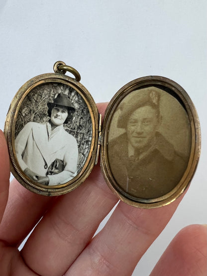 Victorian Gold Enamel In Memoriam Mourning Locket