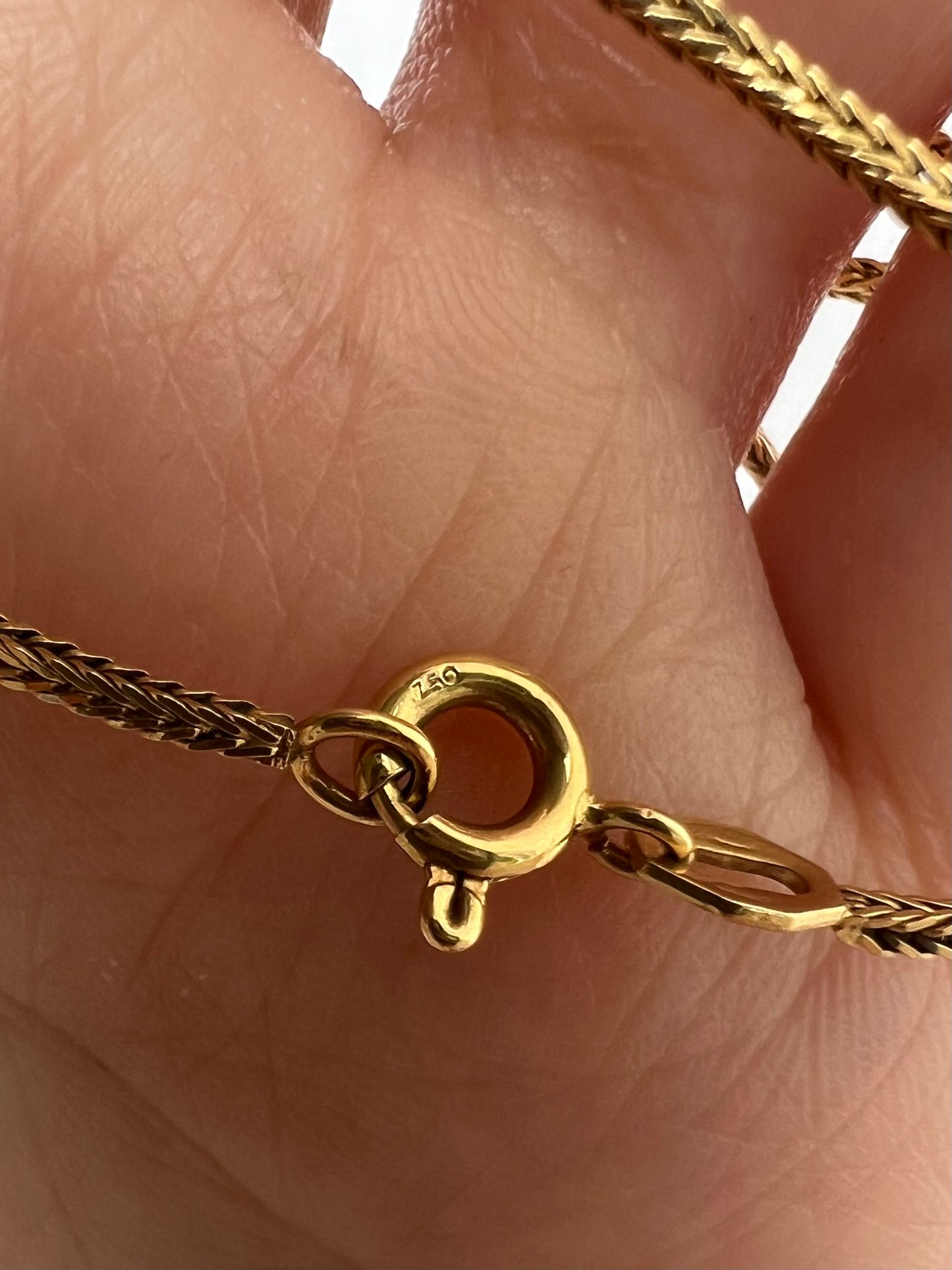 Slinky 19.5" Solid 18ct Gold Snake Fox Tail Chain