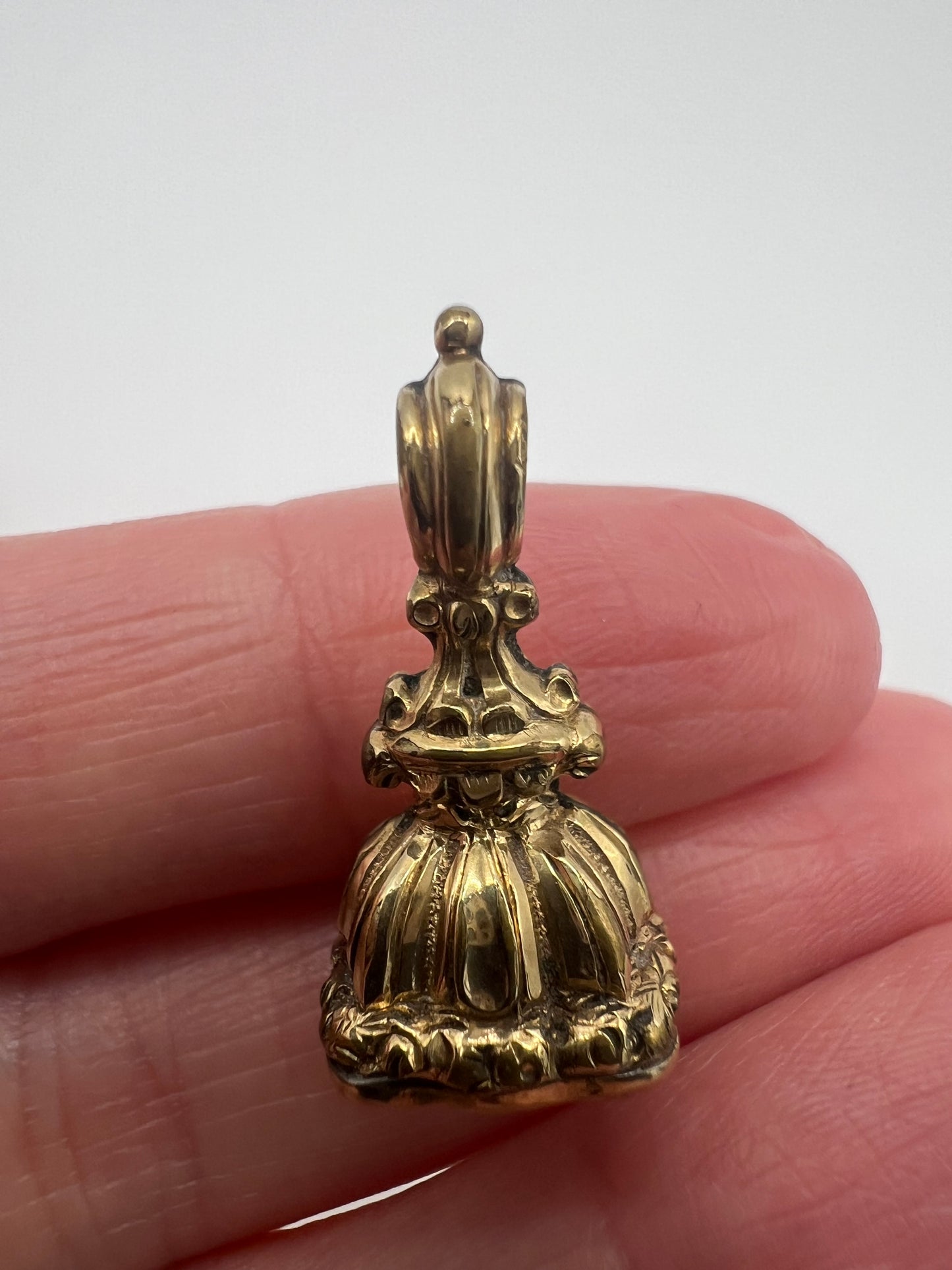 Victorian Chalcedony Gold Cased Milky Fob Seal Pendant