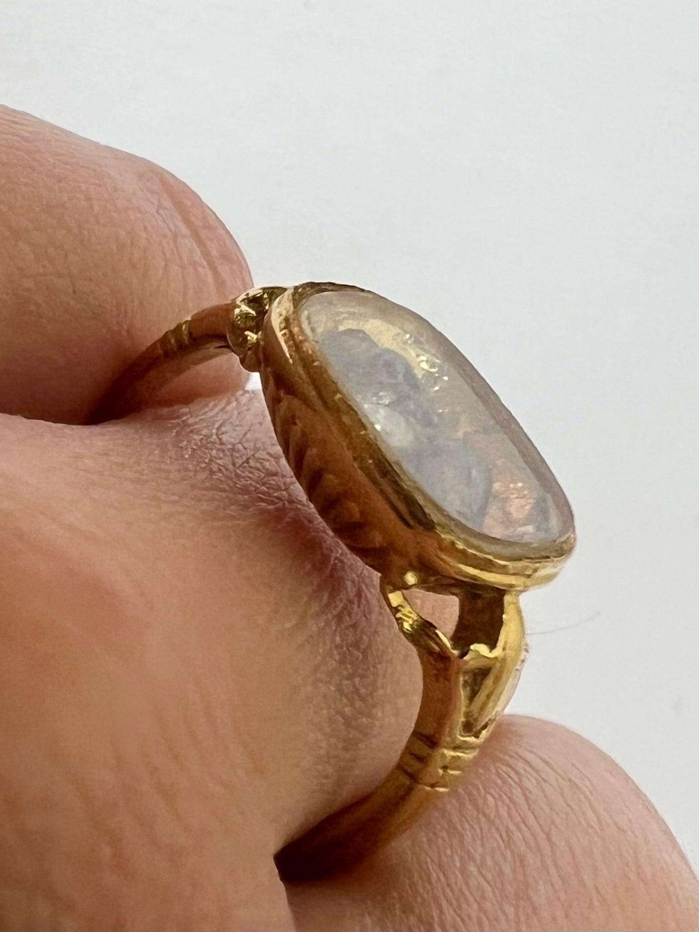 Regency Momento Mori Gold Skull Ring (likely modified from the original)