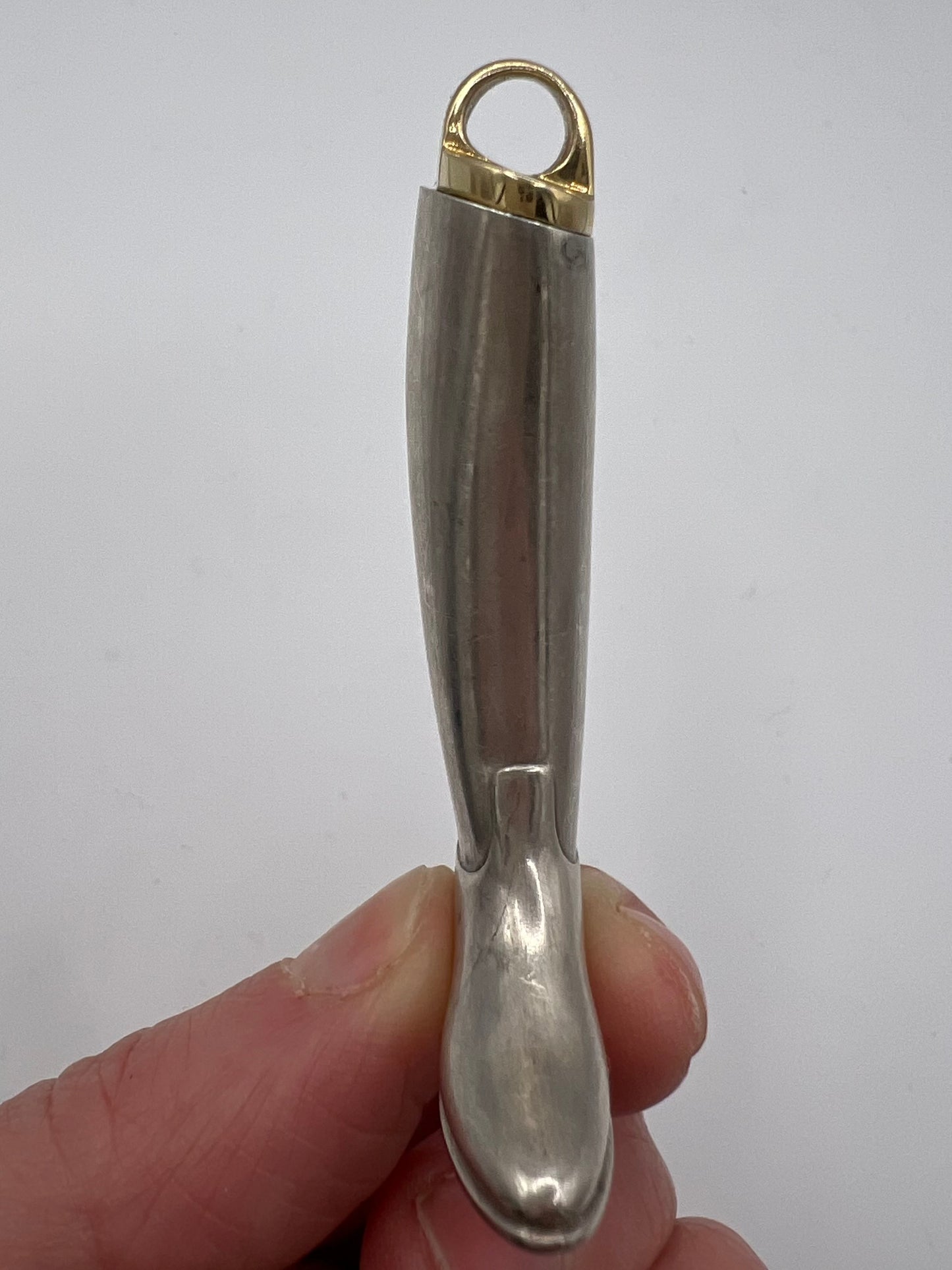 1 of 1 Commission Hermes 18ct Gold & Silver Riding Boot Mystery Pendant!