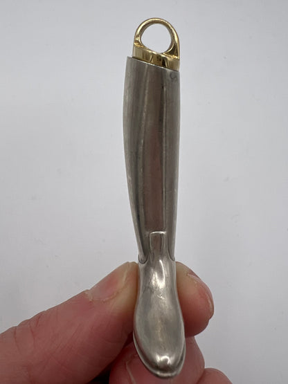 1 of 1 Commission Hermes 18ct Gold & Silver Riding Boot Mystery Pendant!