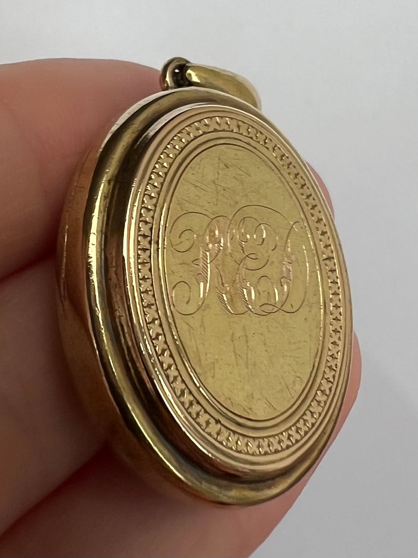 15ct Gold Heart-breaking Memorial Locket Remembering 2 Children