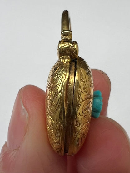 15ct Gold Victorian Heart Padlock Locket