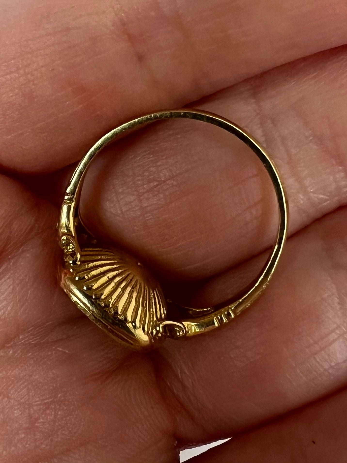 Regency Momento Mori Gold Skull Ring (likely modified from the original)