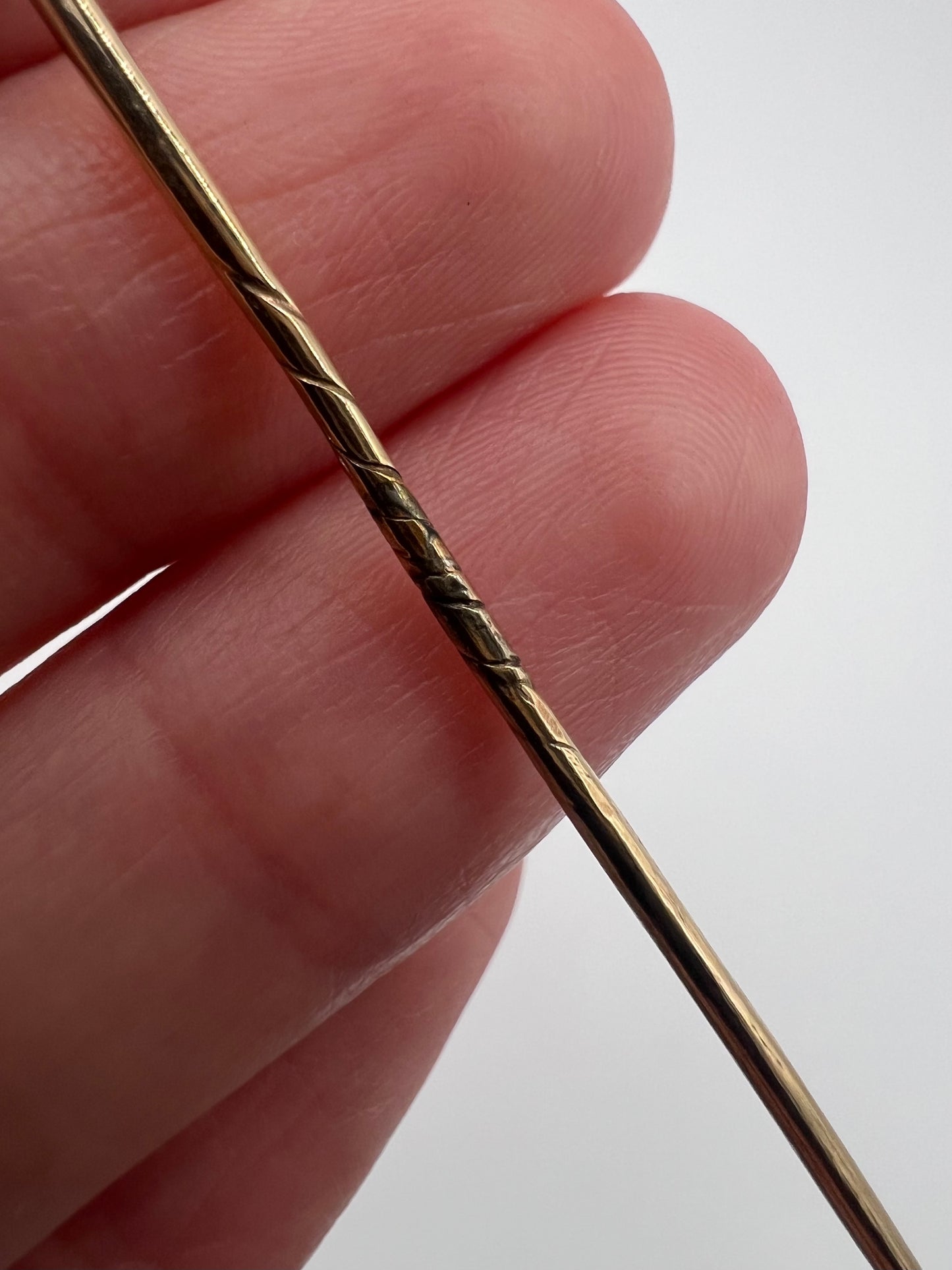 Sparkly Scottish Cairngorm Citrine Gold Stick Pin