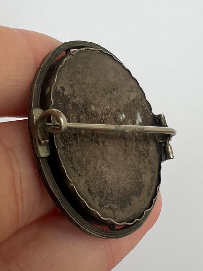 Italian Grand Tour Pietra Dura Lilly Of The Valley Brooch