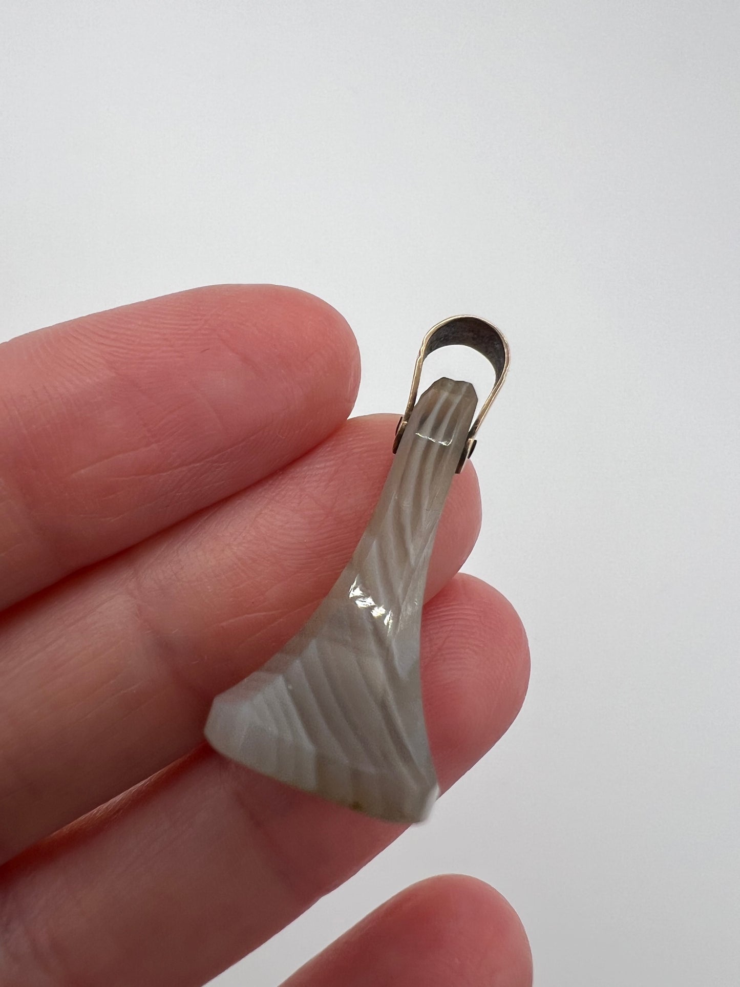Cute Victorian Montrose Agate & Gold Sottish Thistle Intaglio Fob