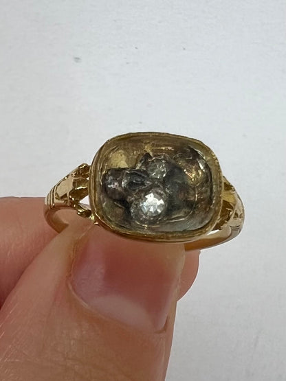 Regency Momento Mori Gold Skull Ring (likely modified from the original)