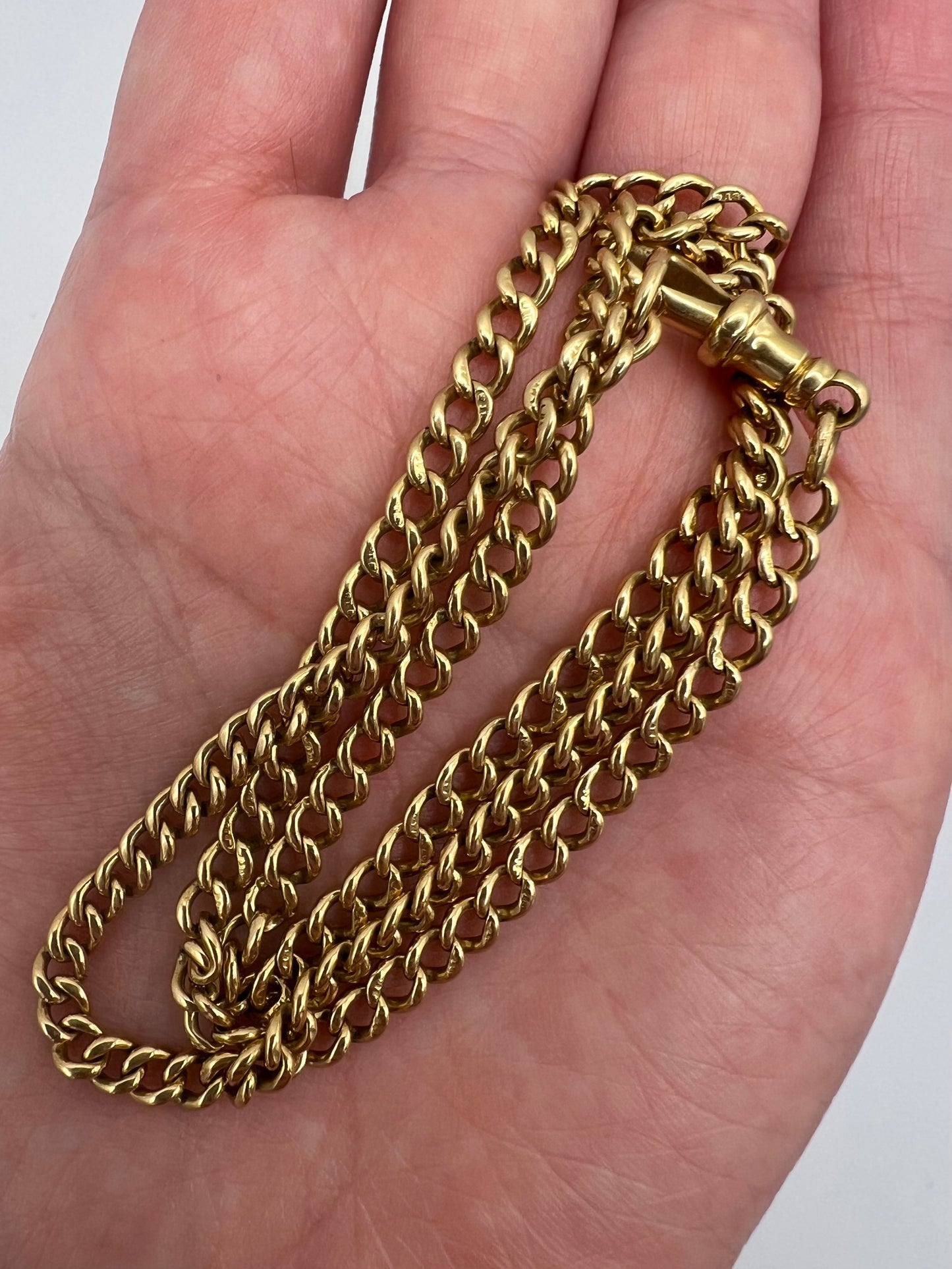 Please enquire for price - 18ct Solid Gold 49cm Albert Chain 22.67g