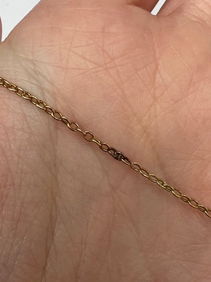 Sentimental Victorian 15ct Gold Amethyst Necklace in Suffragette Colours