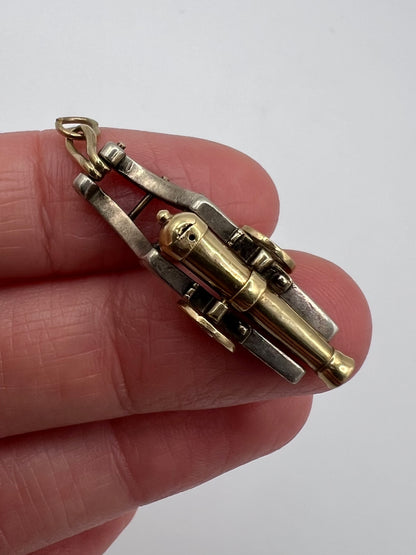 Vintage Gold And Silver Canon Pendant For Arsenal Fans!