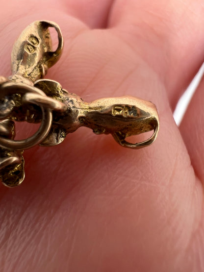 Comical 3 Blind Mice Gold Charm