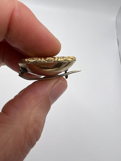 Georgian 9ct Gold Citrine Brooch Pin