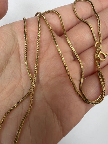 Slinky 19.5" Solid 18ct Gold Snake Fox Tail Chain