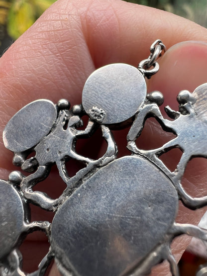 Arts And Crafts Silver Moonstone Necklace & Chain Attr Sybil Dunlop