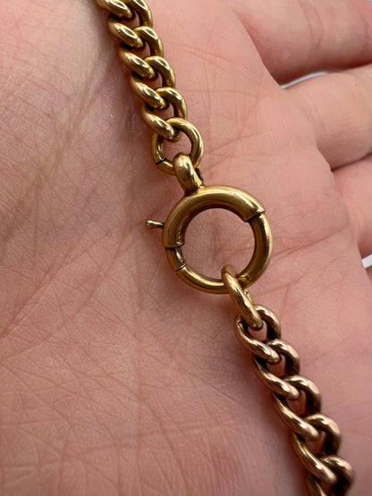 Rare 18.5" Solid 18ct Gold Curb Link Albert Chain PLEASE ASK FOR PRICE